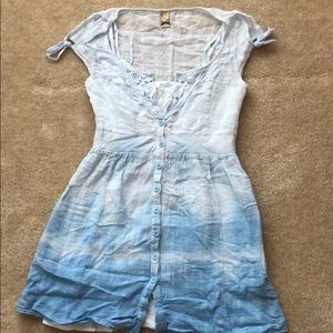 Ladies Free People 2 Ombré blue tunic top blue